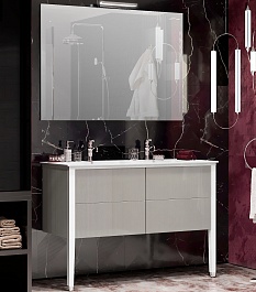 Opadiris Мебель для ванной Рубинно 120 4 ящика серая – фотография-1